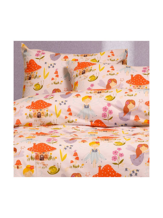 Melinen Σετ Σεντόνια Μονά Βαμβακερά Magic Peach 170x270cm 3τμχ