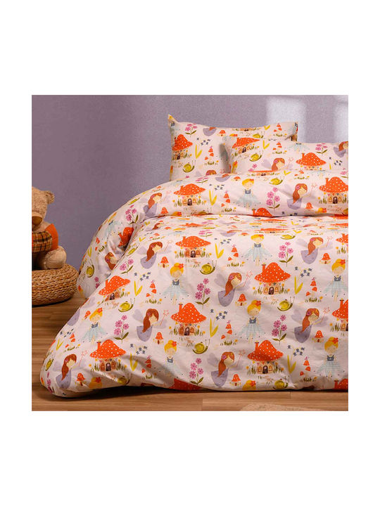 Melinen Σετ Σεντόνια Μονά Βαμβακερά Magic Peach 170x270cm 3τμχ