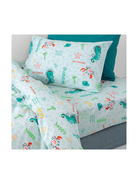 Palamaiki Sheet Set Single Cotton My Kingdom Green 170x260cm 3pcs