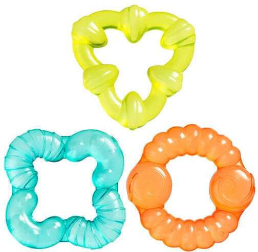 Playgro Bumpy Gums Teething Ring with Water made of Silicone for 3 m+ 3pcs