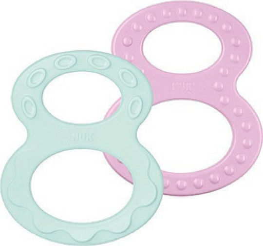 Nuk Teething Ring made of Plastic for 0 m+ Sky Blue-Purple 2pcs