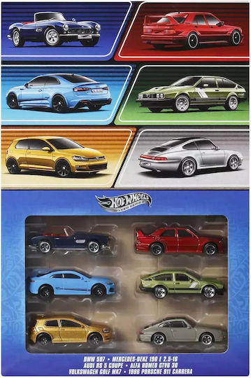 Hot Wheels Premium Cars Set Euro Style Multipack Case 1:64 for Ages 3+