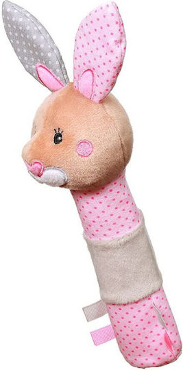 Babyono Julia The Bunny Μασητική Κουδουνίστρα Οδοντοφυΐας από Ύφασμα για 0 m+