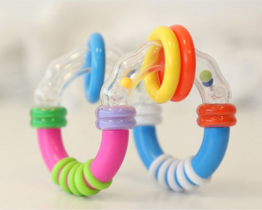 Kiokids Αρκουδάκι Μασητική Κουδουνίστρα Οδοντοφυΐας από Πλαστικό για 3 m+