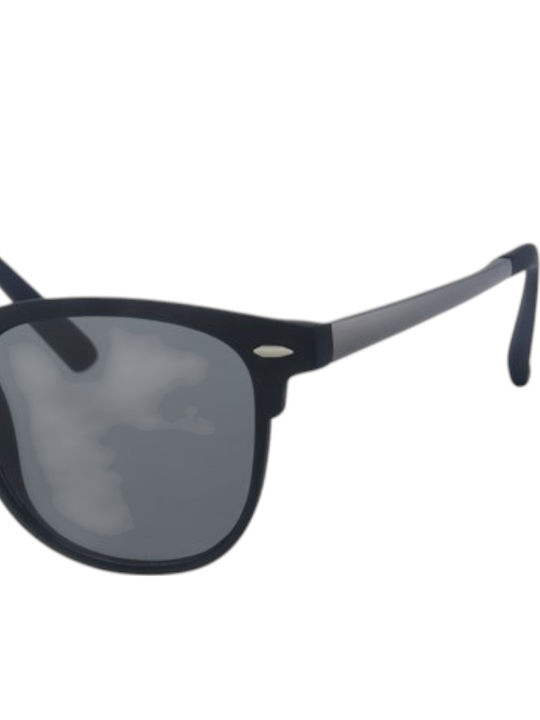 Paolo Moss Men's Sunglasses with Black Frame and Gray Lens 2013021632-g15
