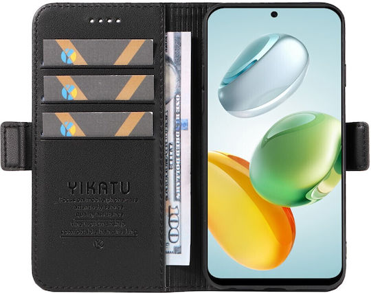 Yikatu Книга Изкуствена кожа / Силикон Черен (Honor 200 Smart)