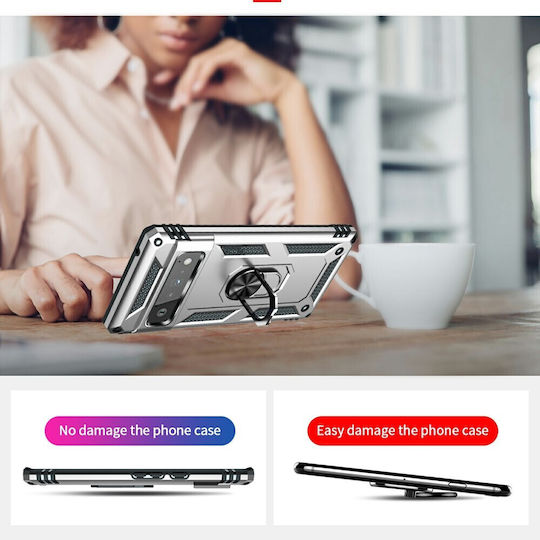 Magnetic Back Cover Silicon Argintiu (Google Pixel 6 Pro)