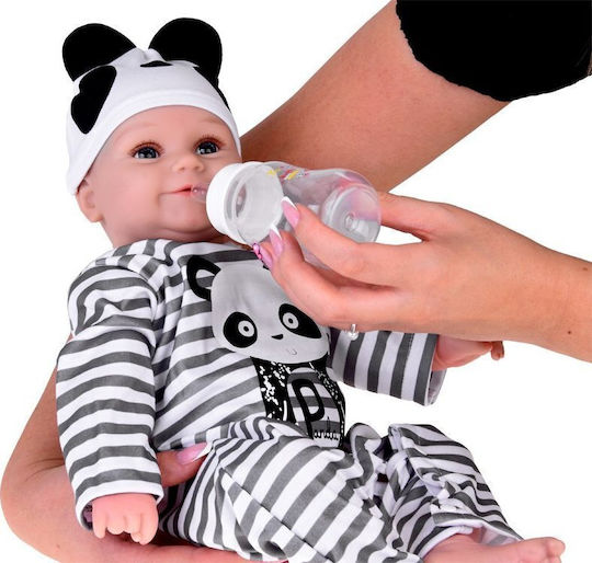 Lovely Soft Boy Doll 45cm Lifelike Dressed In Panda Overalls Za5358
