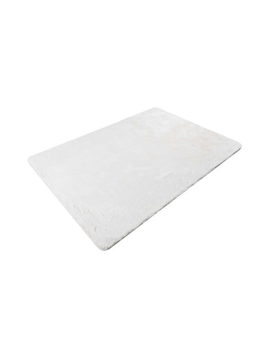 Polcarpet Rabbit White 80 Rug Rectangular Furry White