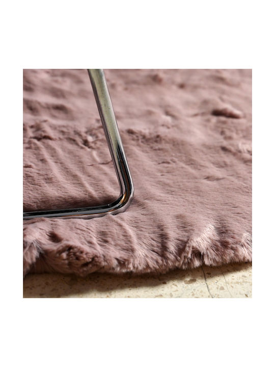 Polcarpet Rabbit Pink 80 Rug Rectangular Furry Pink