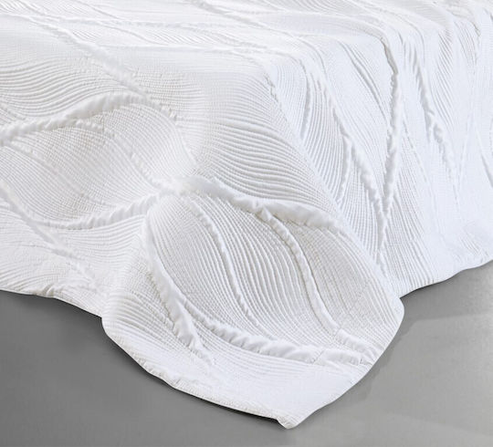 Liolios Home Κουβερλί Σετ King Size White 250x240cm