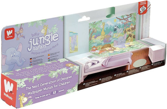 Walltastic Kinder Tapete Papier Jungle Safari B305xH248cm