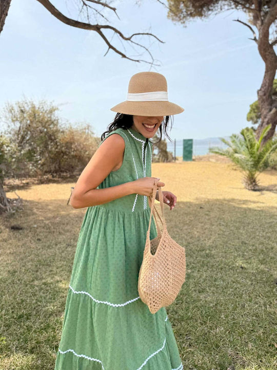 Sommer Maxi Kleid Khaki