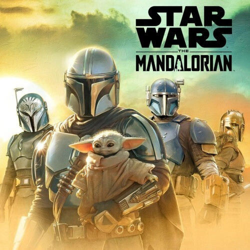 Action Figure Mandalorian Roleplay Star Wars with Light 22cm.