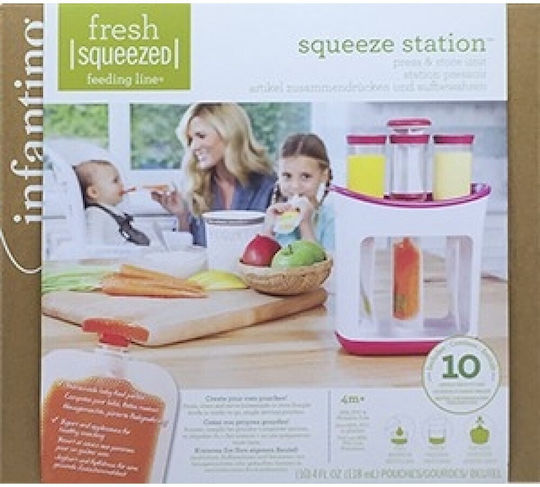 Infantino Plastic Baby Food Pouch Disposable Fruit for 4+ months 50pcs Transparent 930-208102-11
