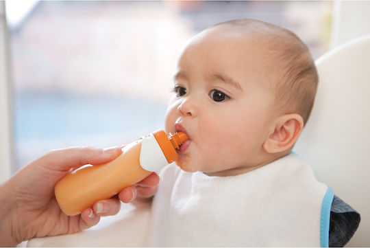 Infantino Plastic Baby Food Pouch Disposable Fruit for 4+ months 50pcs Transparent 930-208102-11