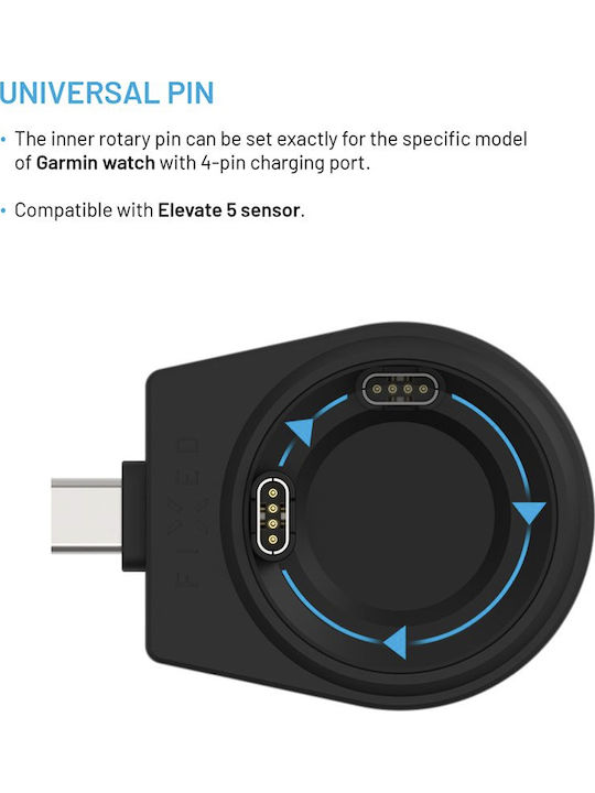 Fixed Φορτιστής για Powerstation Uni, Garmin Μαύρος