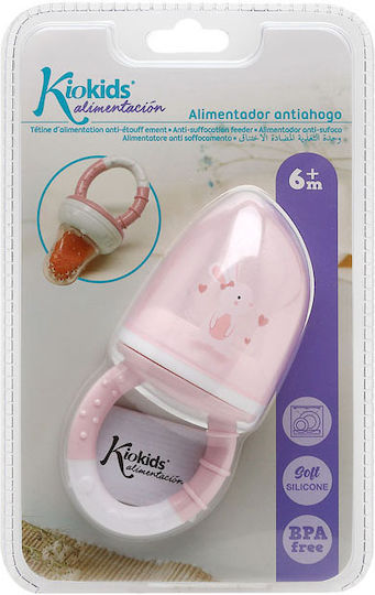 Kiokids Feeder Pink Lovely Bunny Made of Silicone for 6+ Months