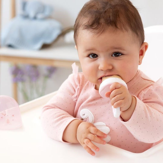 Kiokids Feeder Pink Lovely Bunny Made of Silicone for 6+ Months