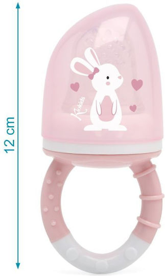 Kiokids Feeder Pink Lovely Bunny Made of Silicone for 6+ Months