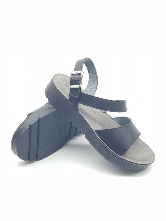 Women's Flat Sandals Anatomic in Black Color