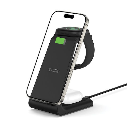 Tech-Protect Kabelloses Ladegerät (Qi Pad) 15W Schwarzs (QI15W-A36)