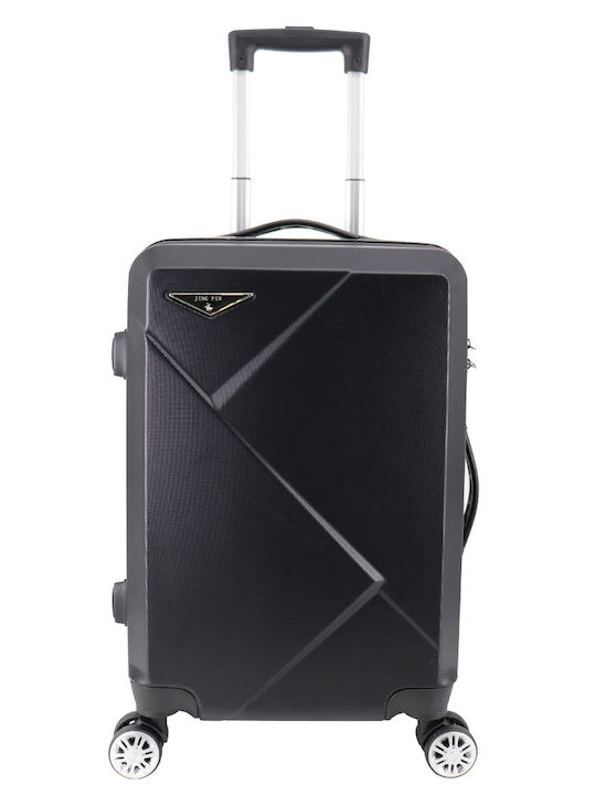 Kourk Medium Hard Travel Suitcase Black with 4 Wheels Height 65cm