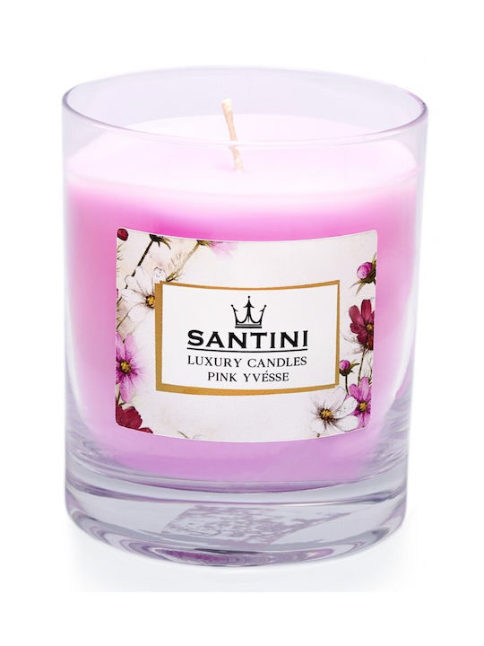 Luxuriöse Kerze Santini Rosa Yvésse 200g