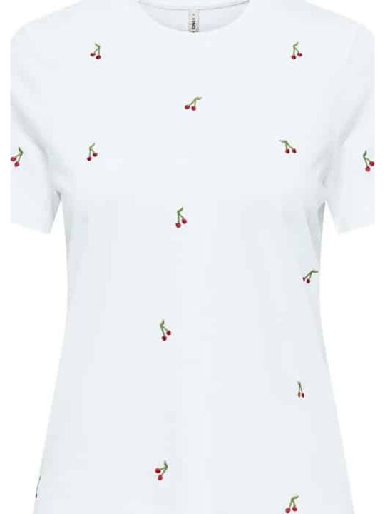 Дамска Тениска Бяла/ Cherries