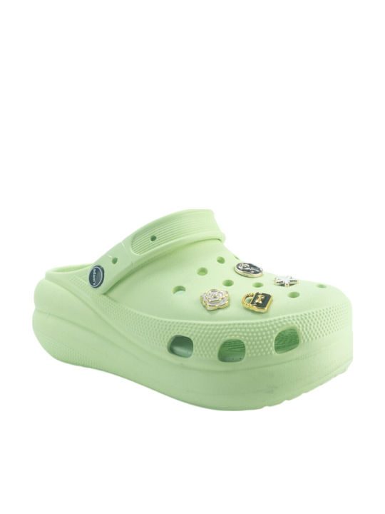Adam's Shoes Women's Green Clogs Mentha