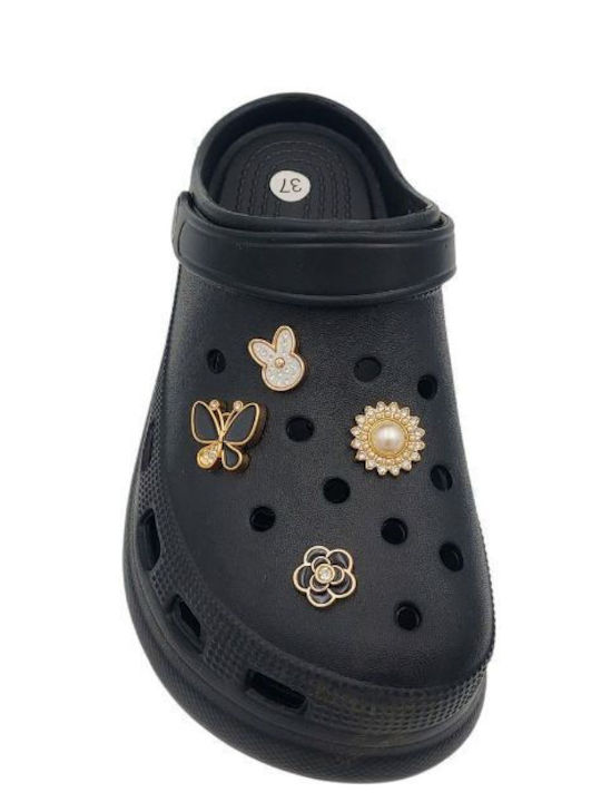 Adam's Shoes Damen Anatomisch Clogs Schwarz