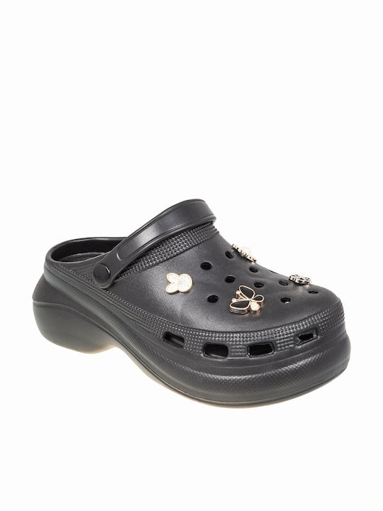 Adam's Shoes Damen Anatomisch Clogs Schwarz