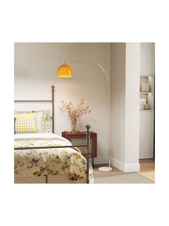 HomCom Stehleuchte H180xB90cm. mit Fassung für Lampe E27 Weiß