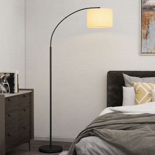 HomCom Stehleuchte mit Fassung für Lampe E27 Schwarz