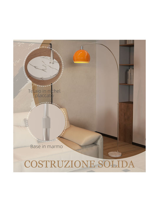 HomCom Stehleuchte H180xB90cm. mit Fassung für Lampe E27 Weiß