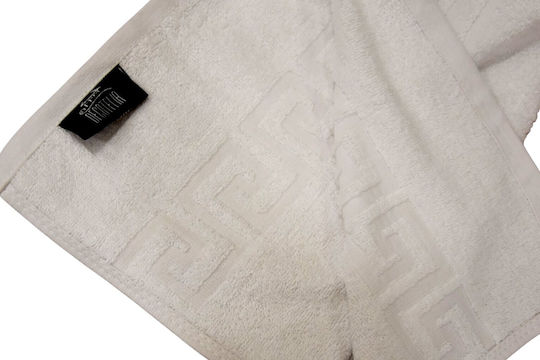 Decotelia Set 12 Hotel Bathroom Towels Meander 140x70 cm White