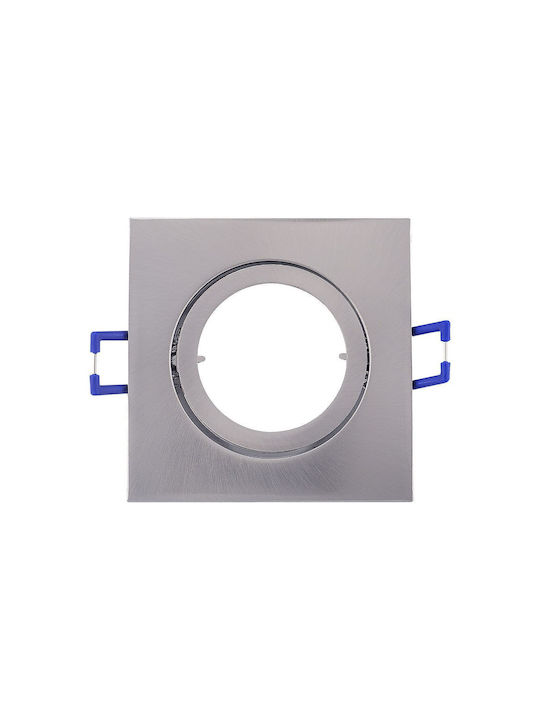 Braytron Recessed Spot Silver 8.2x8.2cm. 1pcs