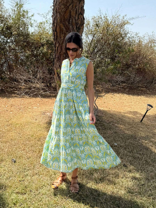Sommer Midi Kleid Bay Leaf Mint