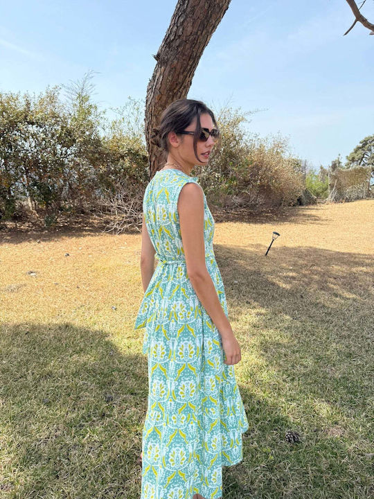 Sommer Midi Kleid Bay Leaf Mint
