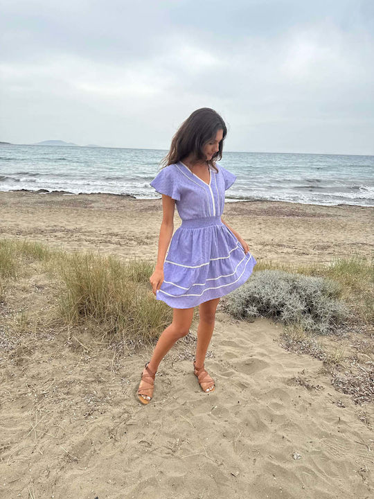 Summer Mini Dress Lilac