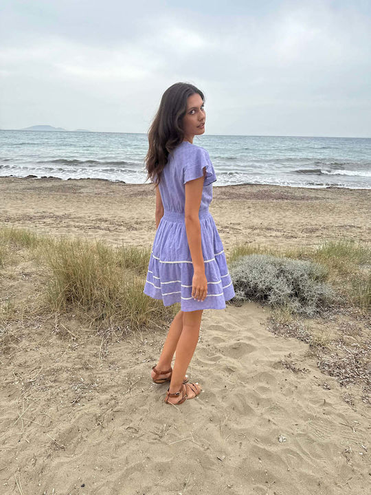 Summer Mini Dress Lilac