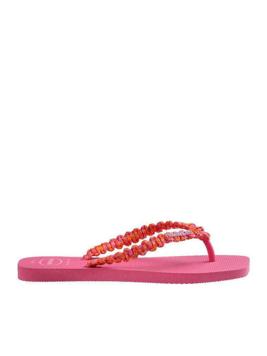 Slim Square Flip Flops In Fuchsia Colour
