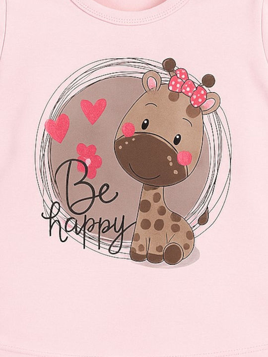 New Happy Life T-shirt Ροζ