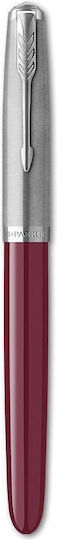 Parker 51 Core Fountain Pen Fine Burgundy with Burgundy Ink