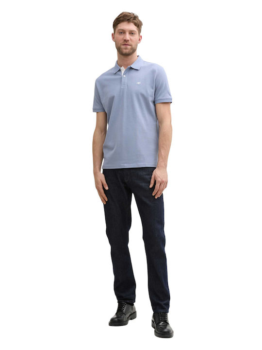 Basic Polo Μπλούζα Κοντομάνικη Steel Blue