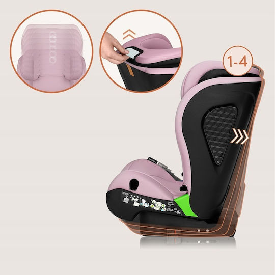 Lionelo Neal Καθισματάκι Αυτοκινήτου High-back Booster i-Size με Isofix Pink Lilac