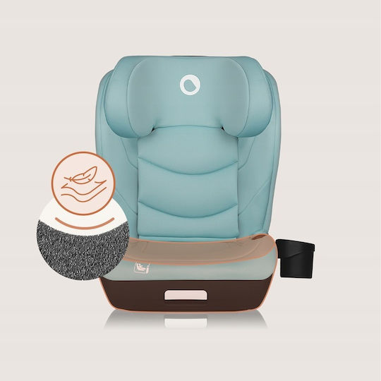 Lionelo Neal Baby Car Seat High-back Booster i-Size with Isofix Green Turquoise