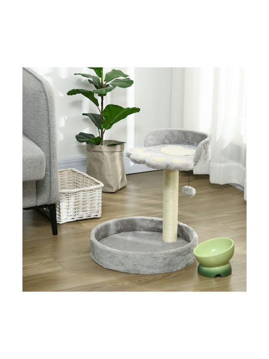 Pawhut Cat Scratching Post Poles Gray Ceiling 41x41x44cm