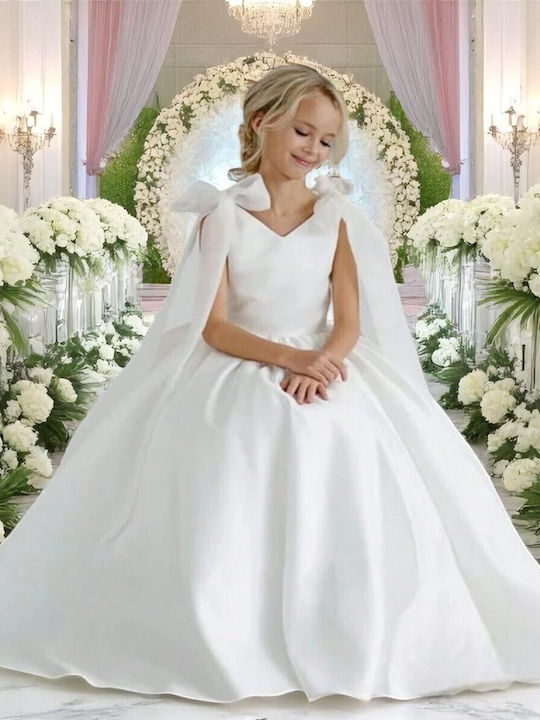 Kinderkleid Ärmellos Für Blumenmädchen Weiß