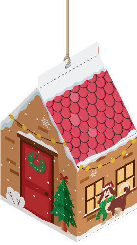 Χαρτόνι Fabi 50x70εκ Xmas Σπιτάκια 1455128